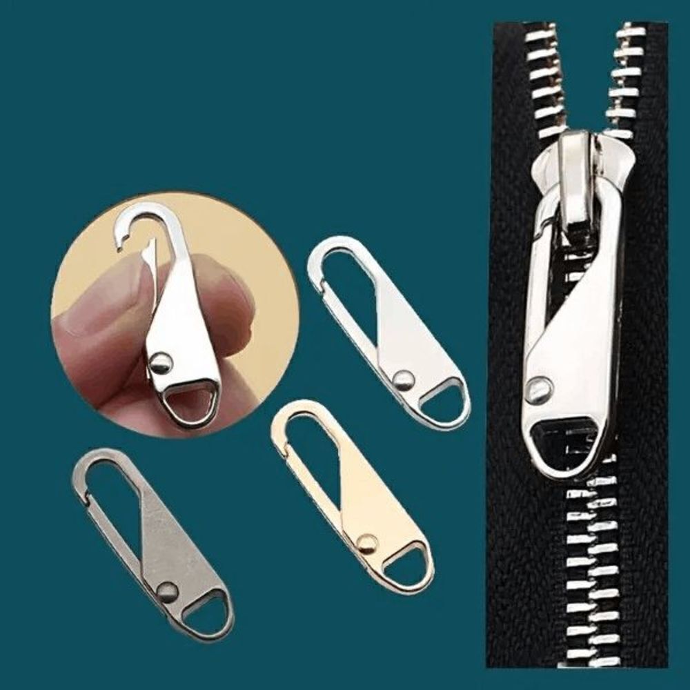 Black Metal Universal Zipper Pull Replacements Repair - 5 Pieces